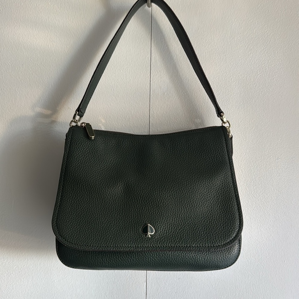 ♠️Kate Spade Elegant Green Leather Handbag